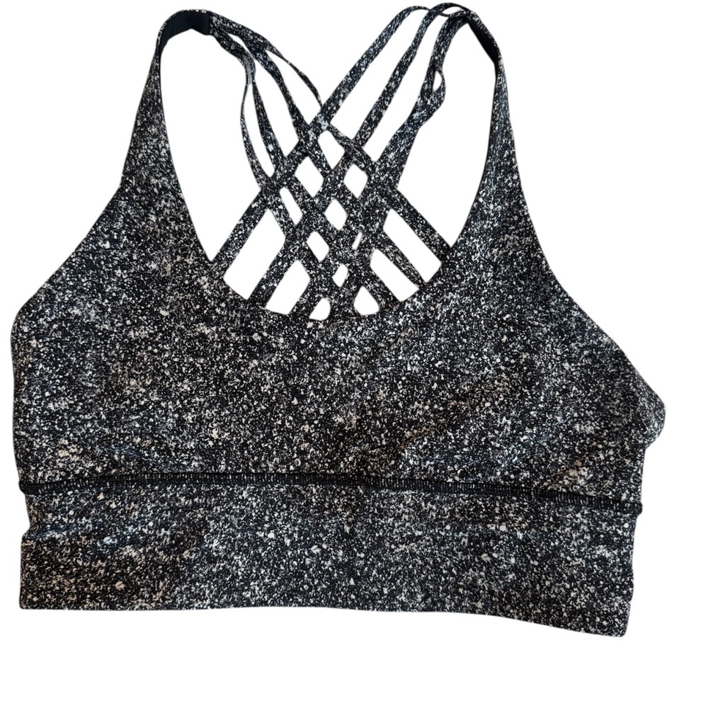 Lululemon Athletica Black and White Strappy Sports Bra